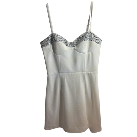 Dress the Population Cara Embellished Bustier‎ Dress White Size Small - Picture 1 of 7
